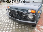 Łada Niva zderzak offroad 3-częściowy z bullbar pomalowany proszkowo na czarno (Łada Niva offroad bumper powder paint in black - 3 elements)