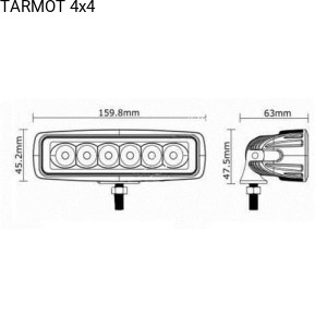 Lampa robocza  6x LED
