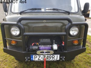 UAZ 452/3741/2206 Buhanka zderzak przedni pod wyciągarkę Bullbar" [UAZ 452 front offroad bumper Bullbar)