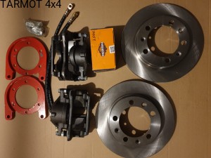 UAZ 469B / UAZ 452 hamulce tarczowe przód, zestaw rosyjski akcesoryjny, kompletny (UAZ 469B / UAZ 452 front disc brake set - russian)
