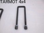 Kloryny obejmy resoru + 5cm standard (U-bolt for UAZ standard axle + 5cm) SET 8 pieces with bolts