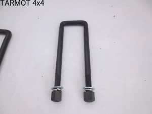 Kloryny obejmy resoru + 5cm standard (U-bolt for UAZ standard axle + 5cm) SET 8 pieces with bolts