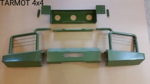 Łada Niva zderzak offroad 3-częściowy z bullbar pomalowany proszkowo na dowolny kolor (Łada Niva offroad bumper powder paint in any color - 3 elements)